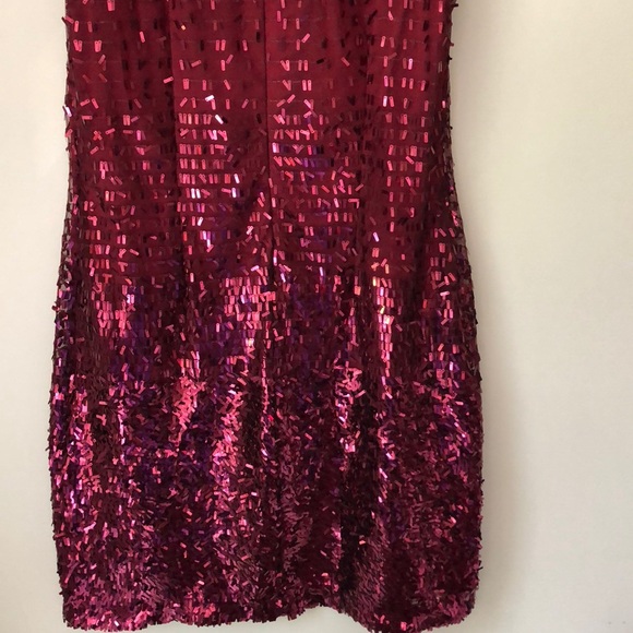 Just Taylor Red Sequin Dress - Picture 7 of 8
